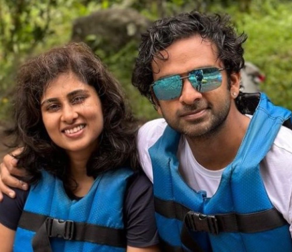 Ashok Selvan and Abinaya Selvam, the Happy High family.
